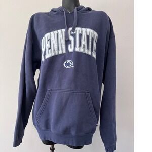 J America Penn State Nittany Lions Hoodie Men's L Navy Blue Collegiate Vintage